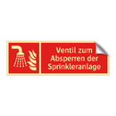 Ventil zum Absperren der Sprinkleranlage