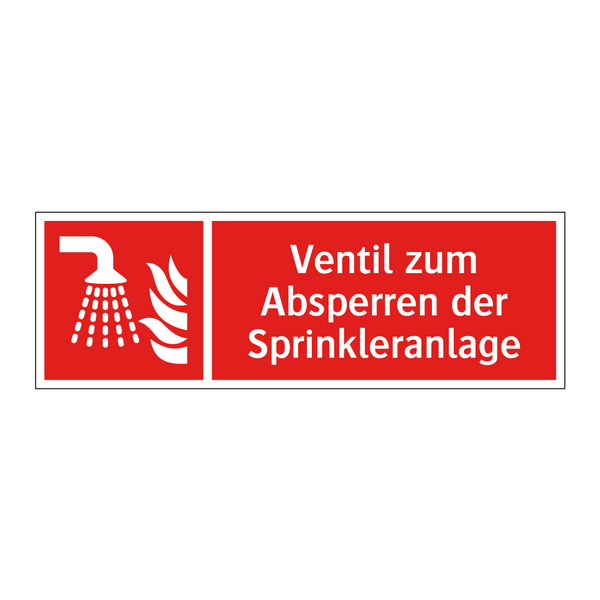Ventil zum Absperren der Sprinkleranlage