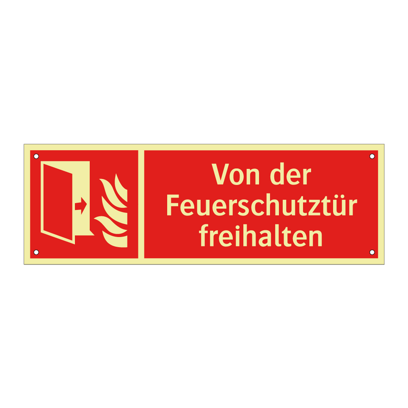 Von der Feuerschutztür freihalten