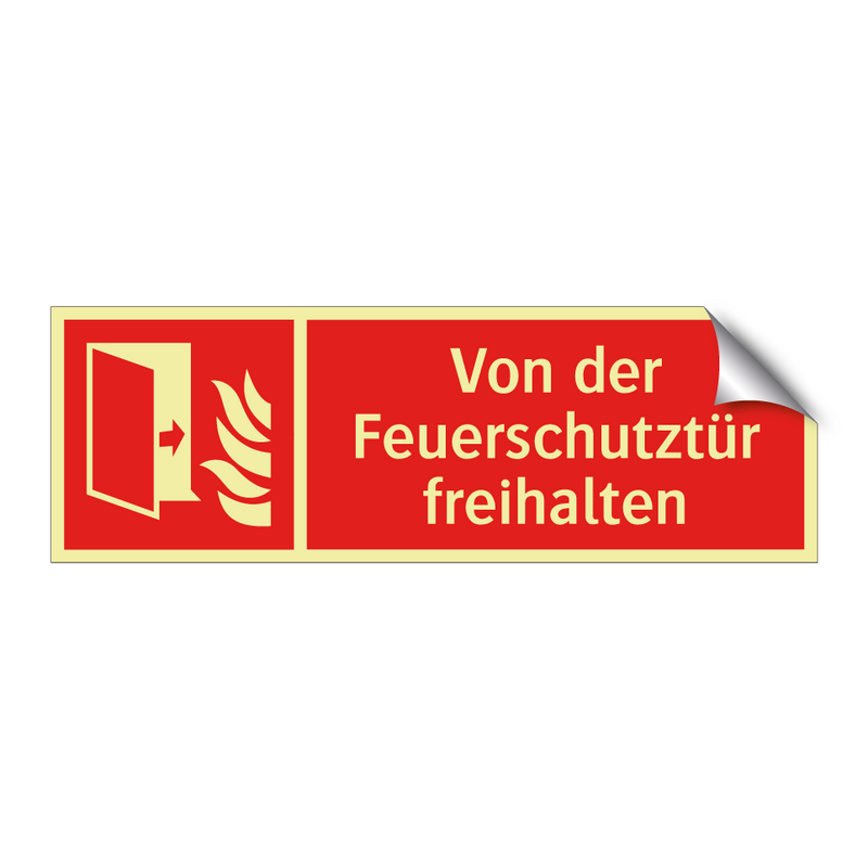 Von der Feuerschutztür freihalten