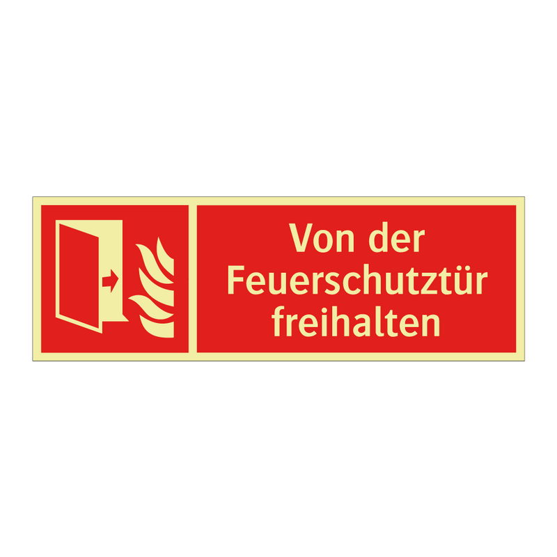 Von der Feuerschutztür freihalten