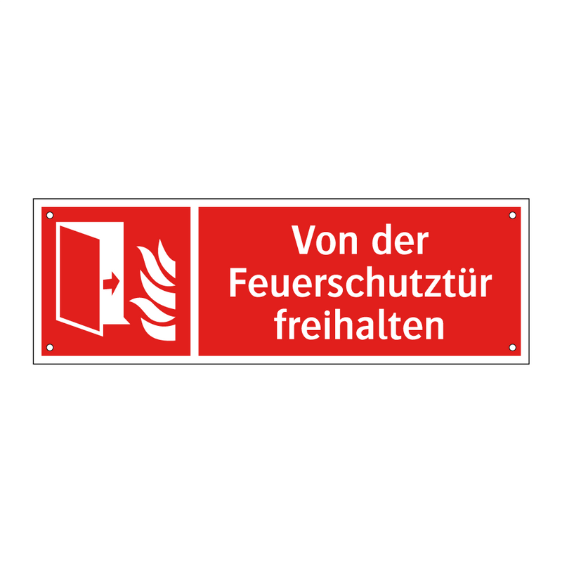 Von der Feuerschutztür freihalten