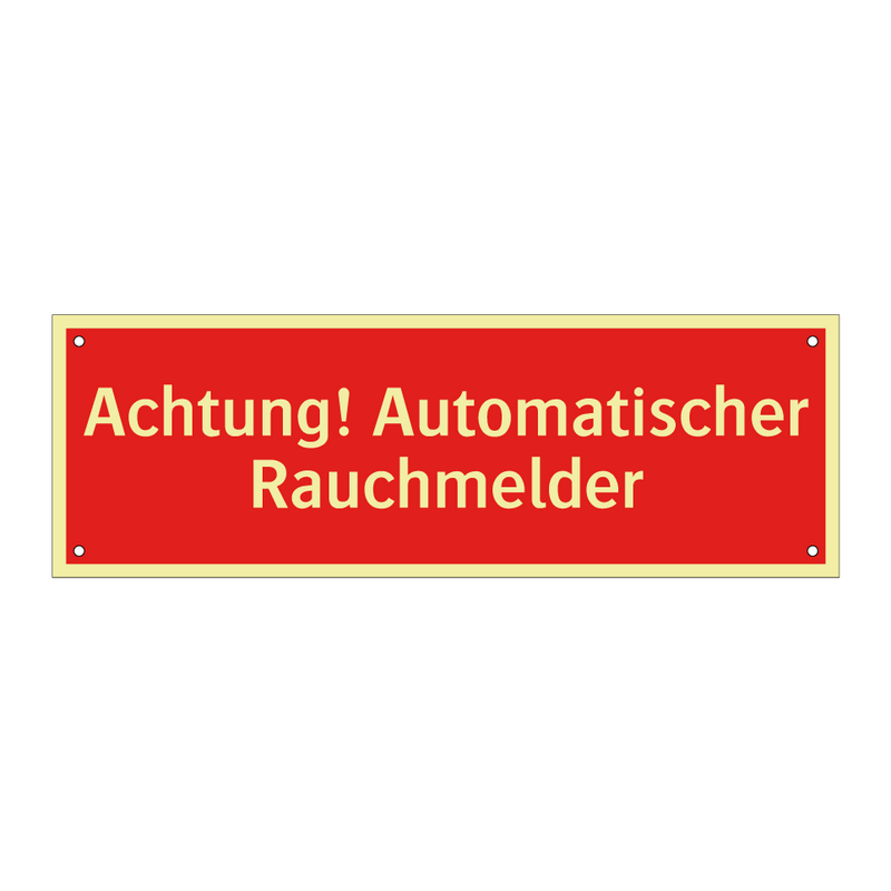 Achtung! Automatischer Rauchmelder