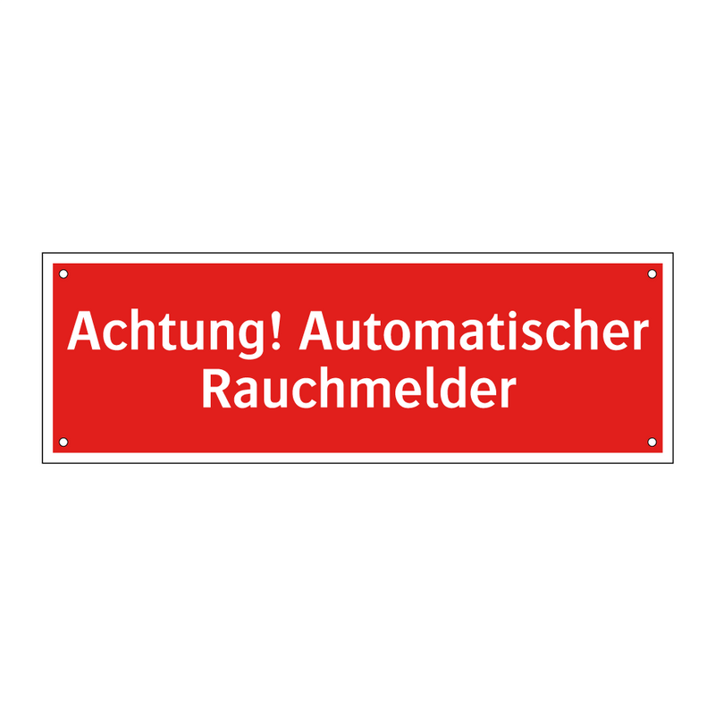 Achtung! Automatischer Rauchmelder