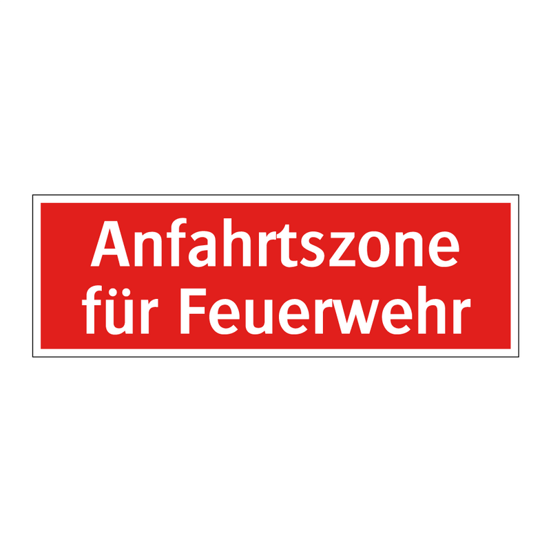 Anfahrtszone für Feuerwehr