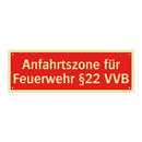 Anfahrtszone für Feuerwehr §22 VVB