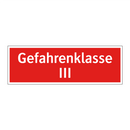 Gefahrenklasse III