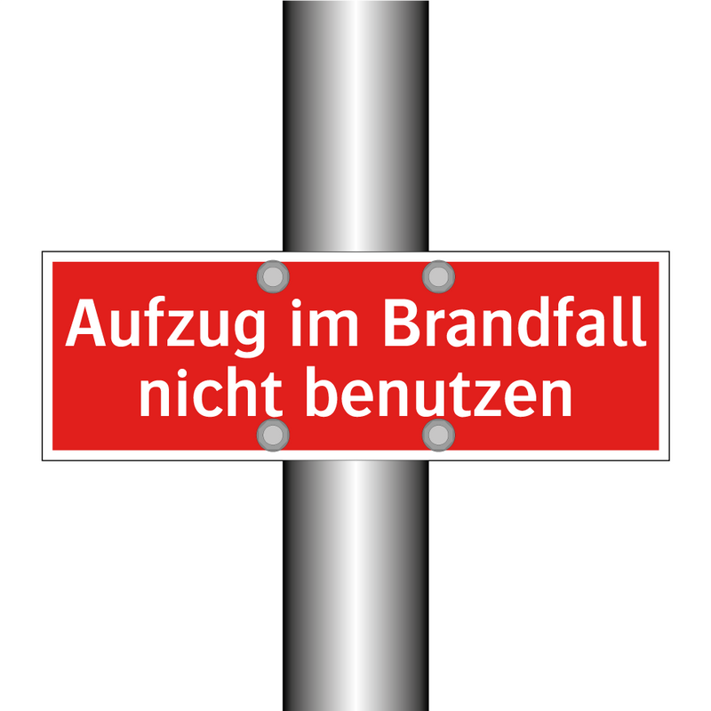 Aufzug im Brandfall nicht benutzen