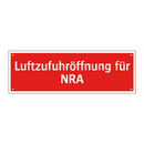 Luftzufuhröffnung für NRA