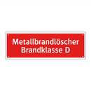 Metallbrandlöscher Brandklasse D