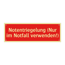 Notentriegelung (Nur im Notfall verwenden!)
