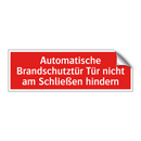Automatische Brandschutztür Tür nicht am Schließen hindern