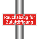 Rauchabzug für Zuluftöffnung