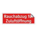 Rauchabzug für Zuluftöffnung