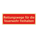 Rettungswege für die feuerwehr freihalten