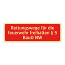 Rettungswege für die feuerwehr freihalten § 5 BauO NW