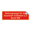Rettungswege für die feuerwehr freihalten § 5 BauO NW