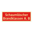 Schaumlöscher Brandklassen A. B