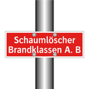 Schaumlöscher Brandklassen A. B