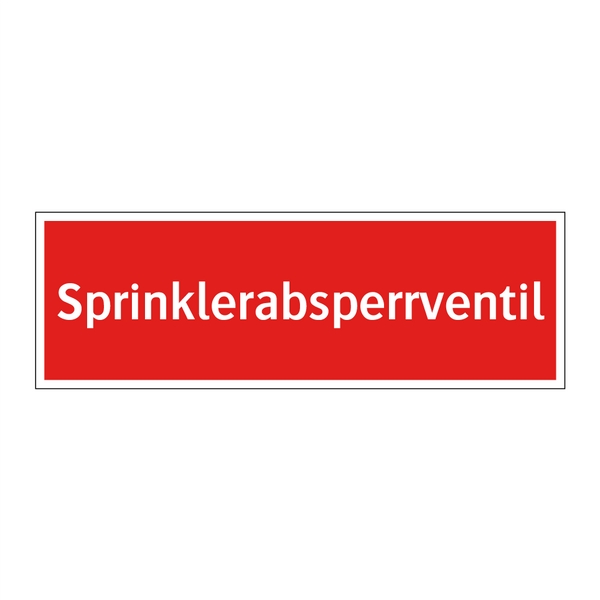 Sprinklerabsperrventil