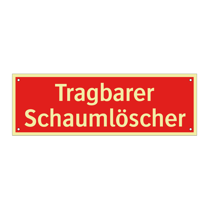 Tragbarer Schaumlöscher