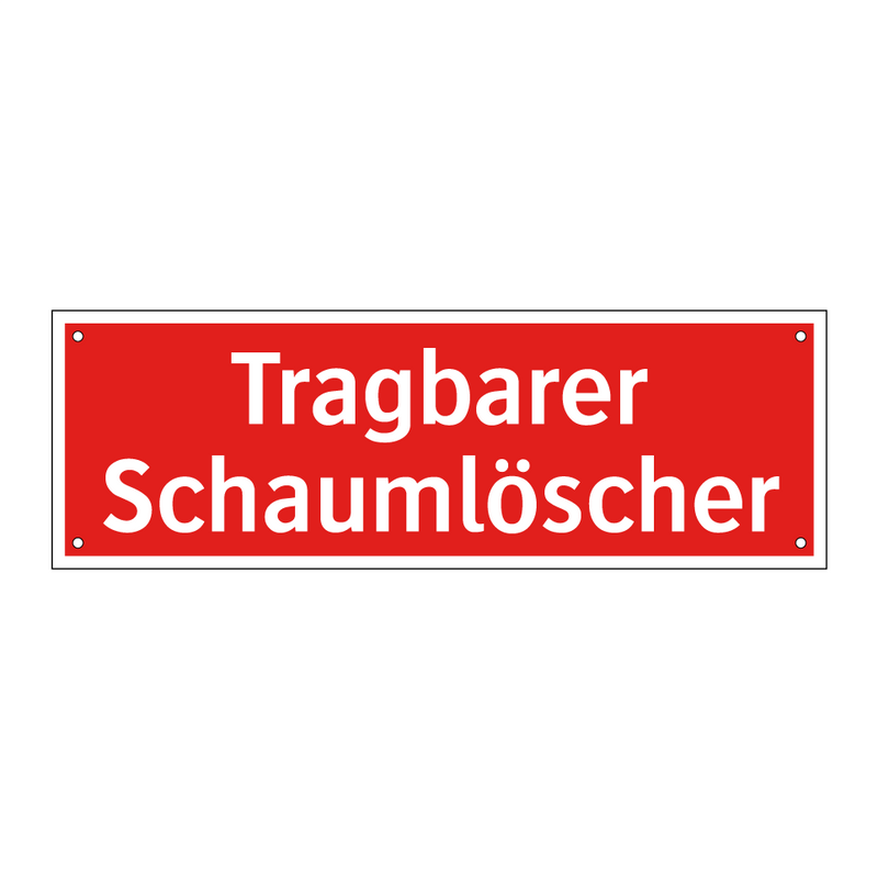 Tragbarer Schaumlöscher