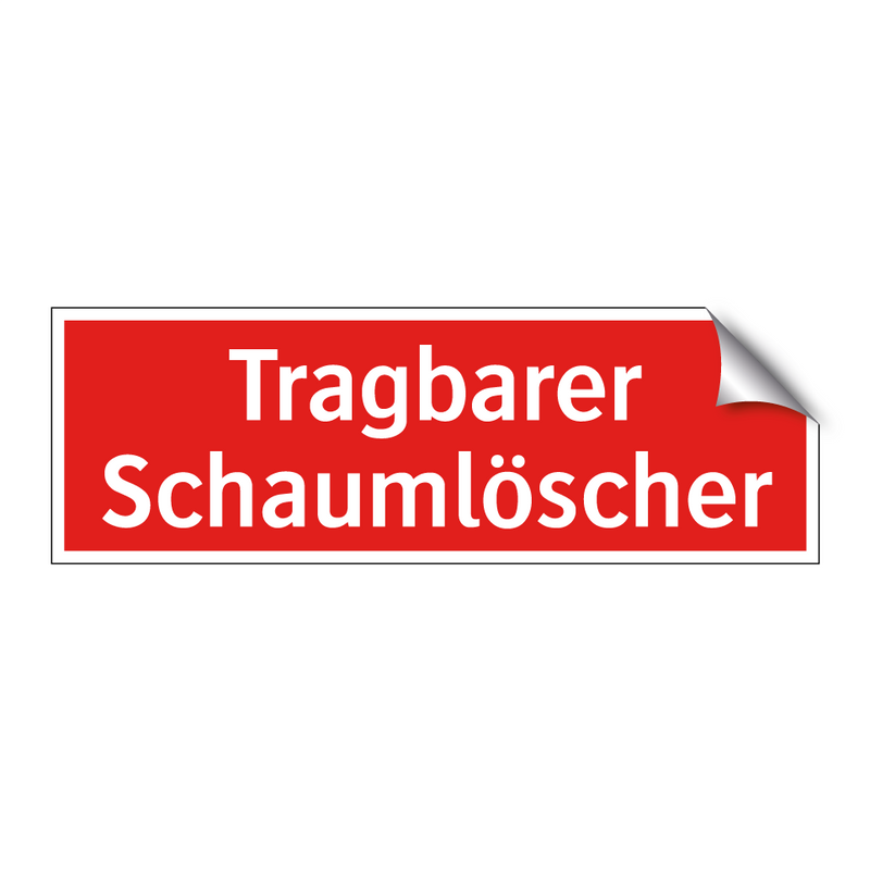 Tragbarer Schaumlöscher