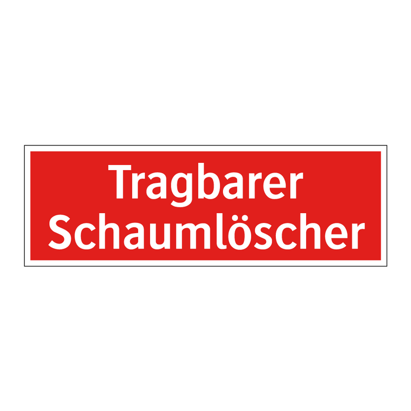 Tragbarer Schaumlöscher