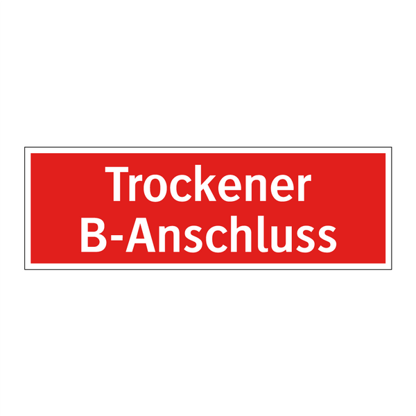 Trockener B-Anschluss
