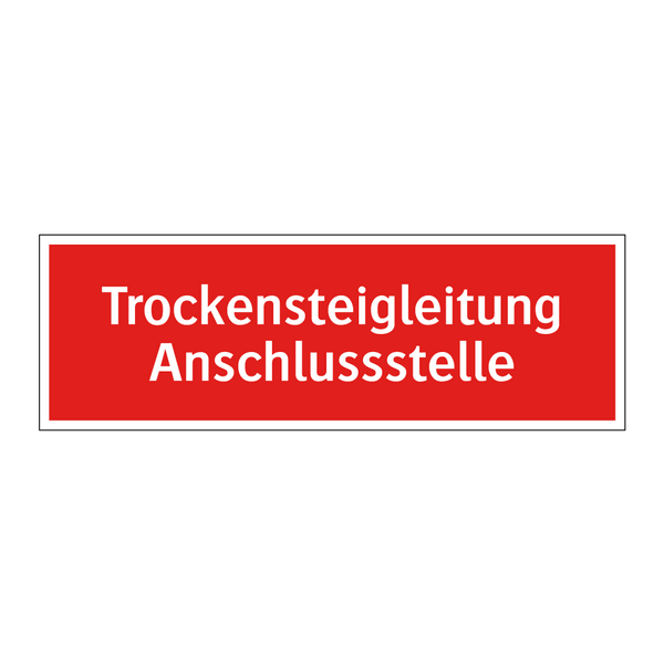 Trockensteigleitung Anschlussstelle