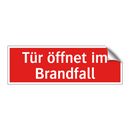 Tür öffnet im Brandfall