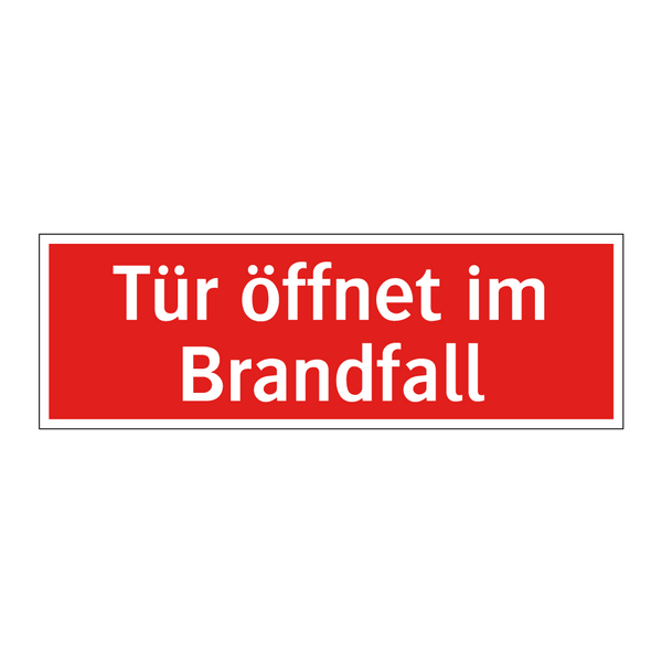 Tür öffnet im Brandfall