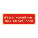 Wasser kommt nach max. 60 Sekunden
