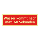 Wasser kommt nach max. 60 Sekunden
