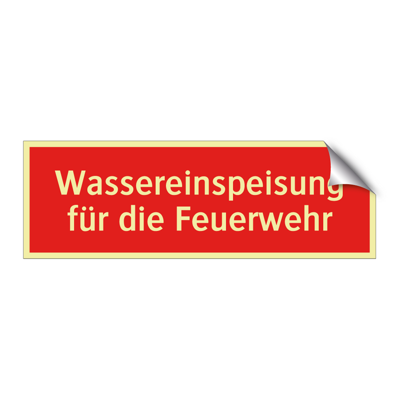 Wassereinspeisung für die Feuerwehr
