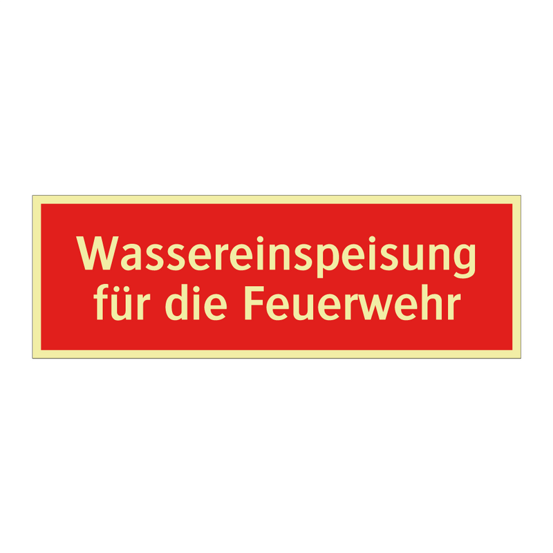 Wassereinspeisung für die Feuerwehr