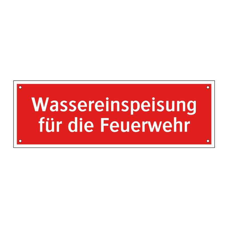 Wassereinspeisung für die Feuerwehr