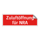 Zuluftöffnung für NRA