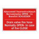 Ablassventil Feuerwehrschlauch /.../ - Drain valve fire hose Normally /.../
