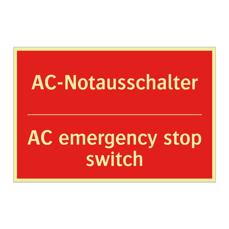AC-Notausschalter - AC emergency stop switch