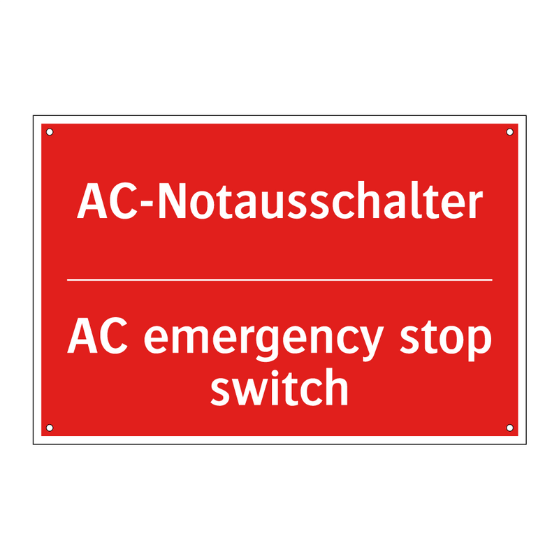AC-Notausschalter - AC emergency stop switch