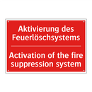 Aktivierung des Feuerlöschsystems/.../ - Activation of the fire suppression /.../
