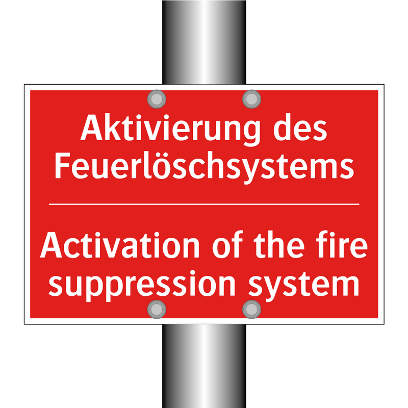 Aktivierung des Feuerlöschsystems/.../ - Activation of the fire suppression /.../