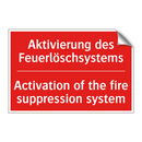 Aktivierung des Feuerlöschsystems/.../ - Activation of the fire suppression /.../