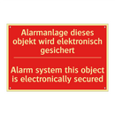 Alarmanlage dieses objekt wird /.../ - Alarm system this object is electronically /.../