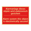 Alarmanlage dieses objekt wird /.../ - Alarm system this object is electronically /.../