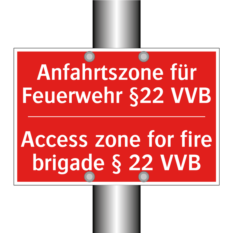 Anfahrtszone für Feuerwehr §22 /.../ - Access zone for fire brigade § /.../