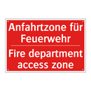 Anfahrtzone für Feuerwehr - Fire department access zone