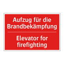 Aufzug für die Brandbekämpfung - Elevator for firefighting