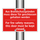 Aus Brandschutzgründen muss diese /.../ - For fire safety reasons, this /.../